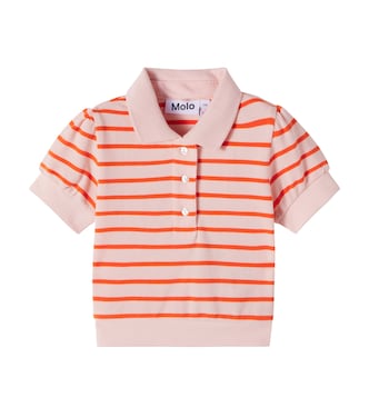 Raki striped cotton piqué polo shirt | Molo