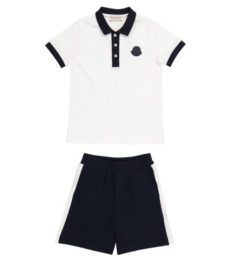 Polo e shorts in cotone | Moncler Enfant
