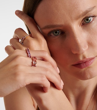 14kt gold ring with topaz, amethyst and rhodolite | Suzanne Kalan