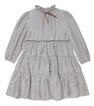 Bow-detail ruffled tiered dress | Il Gufo