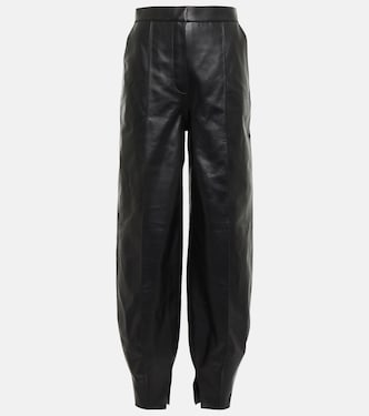 High-Rise-Hose aus Leder | Loewe