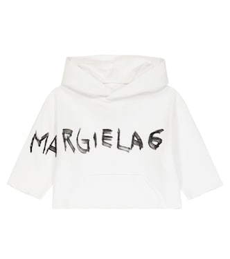 Logo cotton jersey hoodie | MM6 Maison Margiela Kids
