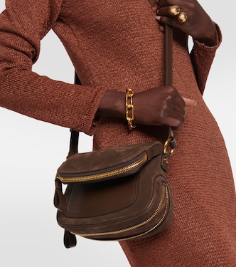 Borsa a spalla Jennifer Small in suede | Tom Ford