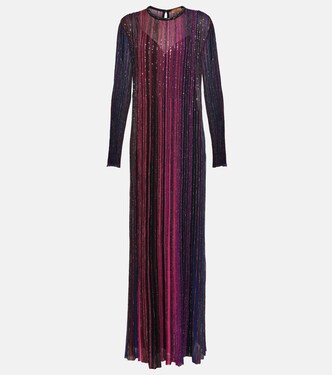 Vestido largo de punto de lamé | Missoni