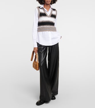 Rennert faux leather wide-leg pants | Veronica Beard