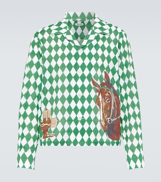 Jockey printed cotton shirt | Bode