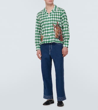 Camicia Jockey in cotone con stampa | Bode
