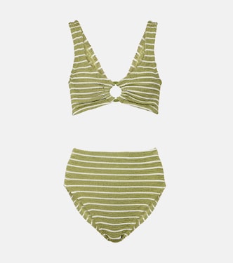 Bikini Nadine de tiro alto a rayas | Hunza G