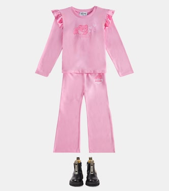 Teddy Bear cotton-blend sweatpants | Moschino Kids