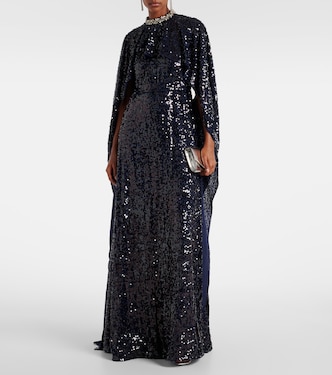 Abito lungo con paillettes | Erdem