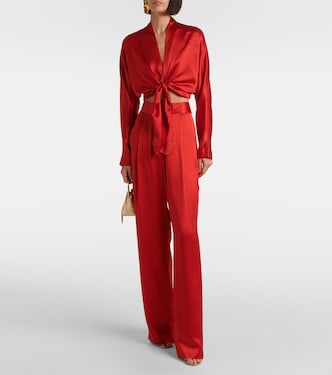 Pantalon ample en satin de soie | The Sei