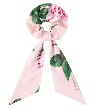 Scrunchie in cotone con stampa | Dolce&Gabbana Kids
