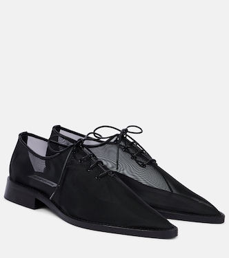 Leather-trimmed mesh flats | Victoria Beckham