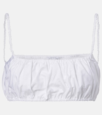 Ruched cotton bra top | Alaïa