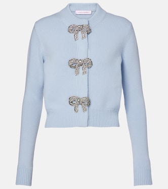 Cardigan aus Wolle und Kaschmir mit Kristallen | Carolina Herrera