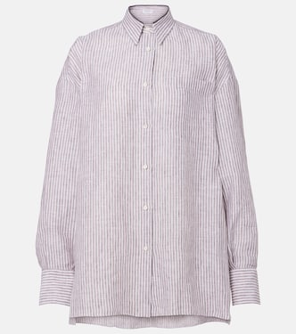 Monili striped linen shirt | Brunello Cucinelli