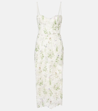 Floral lace corset dress | Monique Lhuillier