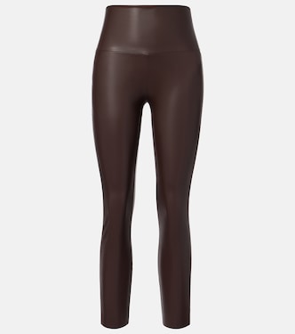 High-Rise Leggings aus Lederimitat | Norma Kamali