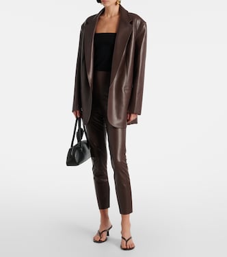 High-rise faux leather leggings | Norma Kamali