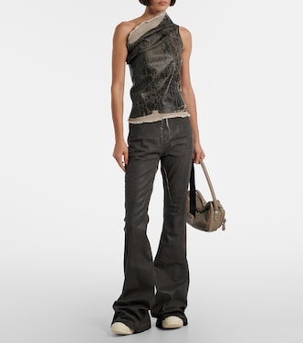 Top Athena imprimé asymétrique en jean | Rick Owens