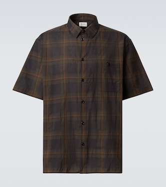 Camisa de gasa de algodón a cuadros | Saint Laurent