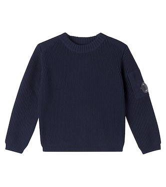 Pullover Lens in misto cotone a coste | C.P. Company Kids