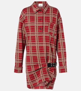 Blandia belted plaid cotton shirt dress | Isabel Marant