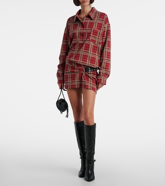 Blandia belted plaid cotton shirt dress | Isabel Marant