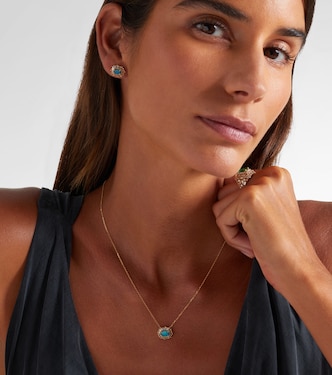 One Of A Kind 18kt gold necklace with opal and diamonds | Suzanne Kalan