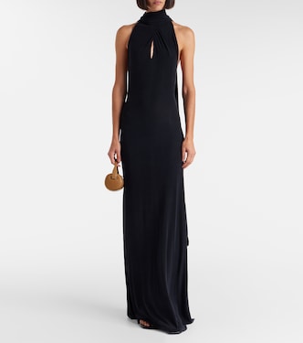 Sele cutout halterneck gown | Aya Muse