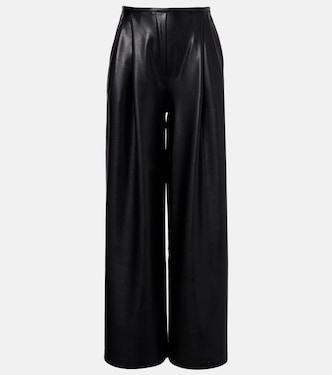 Pleated high-rise wide-leg pants | Norma Kamali
