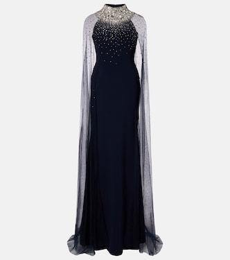 Zadie caped embellished gown | Jenny Packham