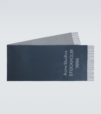 Fringed logo wool scarf | Acne Studios