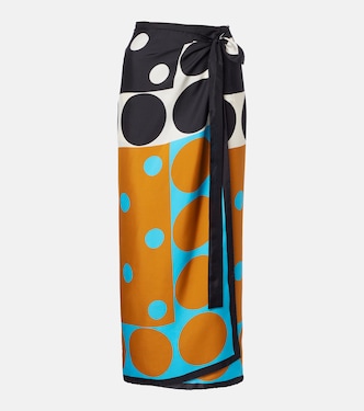 Printed silk wrap skirt | Dries Van Noten