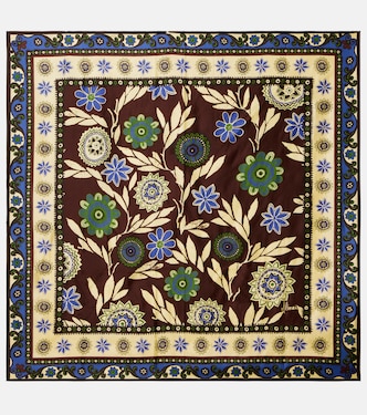 Sciarpa in raso di seta con stampa floreale | Alémais