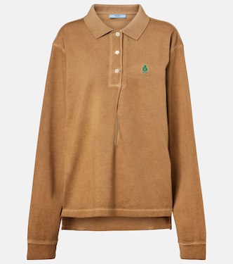 Polo de piqué de algodón oversized | Prada