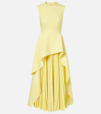 Severny draped pleated midi dress | Solace London