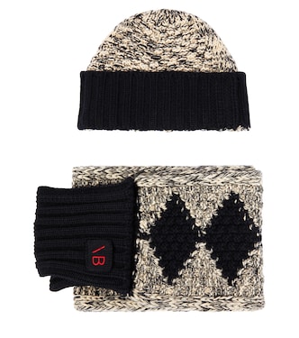 x The Woolmark Company - Berretto e sciarpa in lana | Victoria Beckham Kids