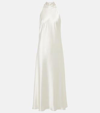 Bridal Cova satin midi dress | Galvan