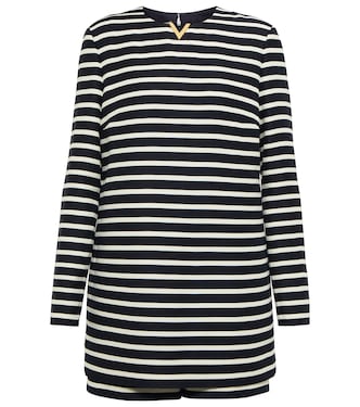 Combi-short VGOLD rayée en laine mélangée | Valentino