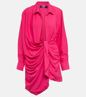 JACQUEMUS La Robe Bahia ジャックムス バイア ドレス オレンジ La Robe Bahia draped shirt dress in orange - Jacquemus