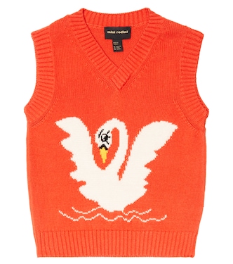 Gilet intarsia en coton | Mini Rodini