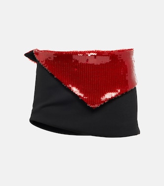 Sequin-trimmed miniskirt | LaQuan Smith