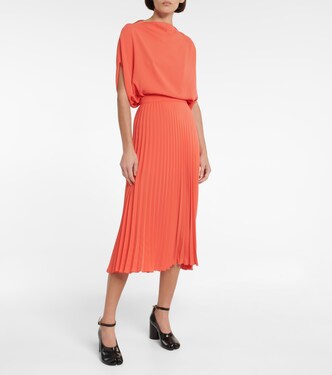 Falda midi de crepé plisada | MM6 Maison Margiela