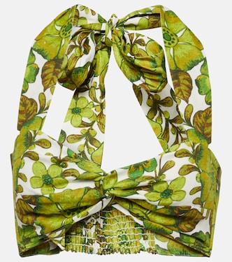 Wallis floral linen bralette | Alémais