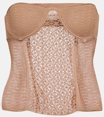 Top bustier Lori en punto de encaje | Khaite