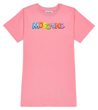 Logo cotton-blend T-shirt dress | Moschino Kids