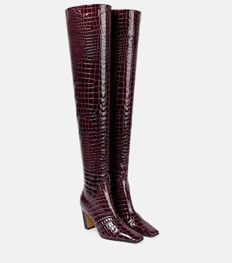 Botas altas de piel efecto serpiente | Khaite