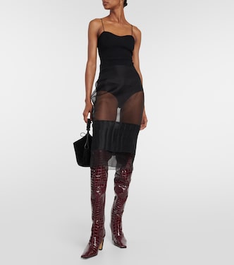 Botas altas de piel efecto serpiente | Khaite