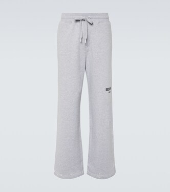 Pantaloni sportivi in cotone con stampa | Dolce&Gabbana